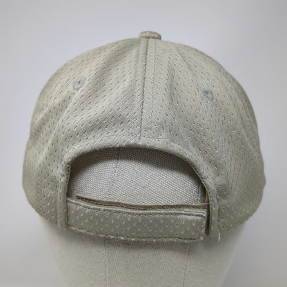 Cabela's Baseball Cap Beige Red Black One Size Mesh Strapback Hat Outdoor Logo