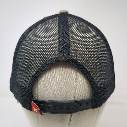onX Hunt Green Trucker Hat One Size Black Mesh Snapback Leather Patch Topo Print