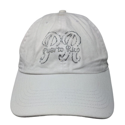 Puerto Rico Slideback Hat White OSFA Newhattan Rhinestone Bling