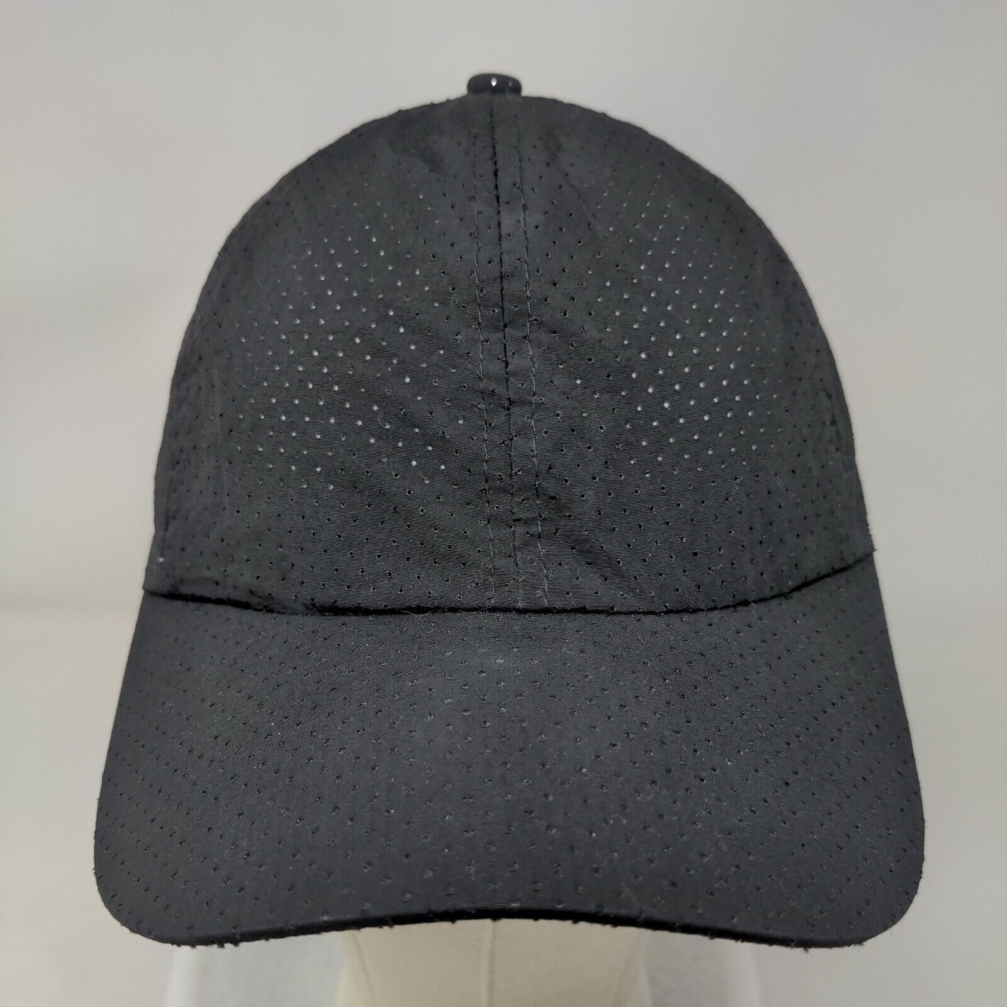 Unbranded Slideback Hat Black One Size Adjustable Laser Cut 6 Panel Blank