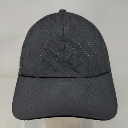 Unbranded Slideback Hat Black One Size Adjustable Laser Cut 6 Panel Blank