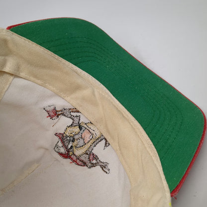 KC 5 Panel White Red OS Taz Firefighter Looney Tunes Snapback Hat Axe Vintage