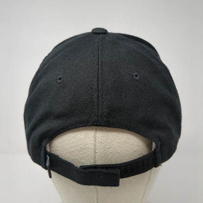 Tigers Baseball Strapback Hat Black One Size Pacific Headwear 6 Panel