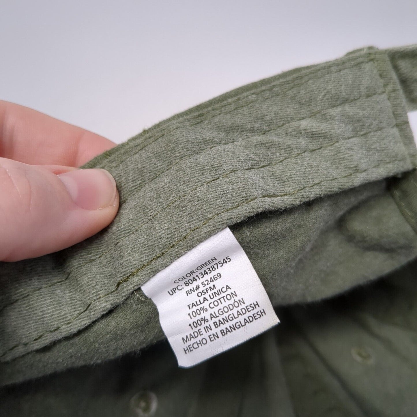 Unbranded Slideback Hat Green One Size Adjustable Vented Holes 6 Panel Blank