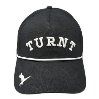 Too Turnt 5 Panel Black One Size Hat Rope Snapback Goose Logo Livin Block Text