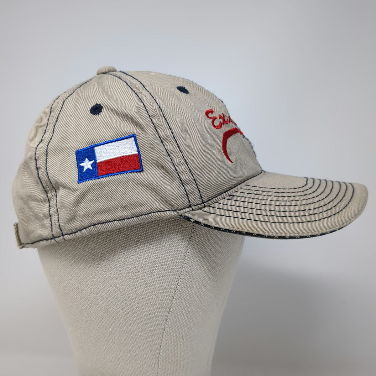 Outdoor Cap Baseball Cap Beige One Size ExxonMobil Texas US Flag Inspection Hat