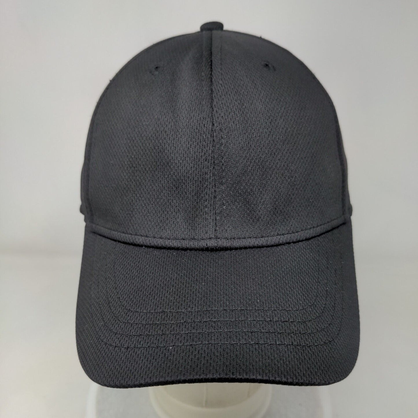 Athletic Works Fitted Hat Solid Black S/M 6 Panel Vent Holes Blank