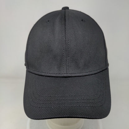 Athletic Works Fitted Hat Solid Black S/M 6 Panel Vent Holes Blank