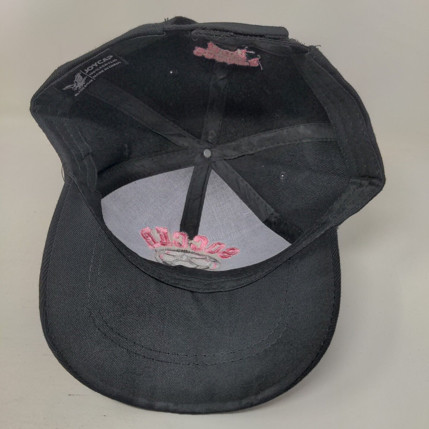 Soccer Mom Strapback Hat Black One Size Embroidered Adjustable Blackhawk