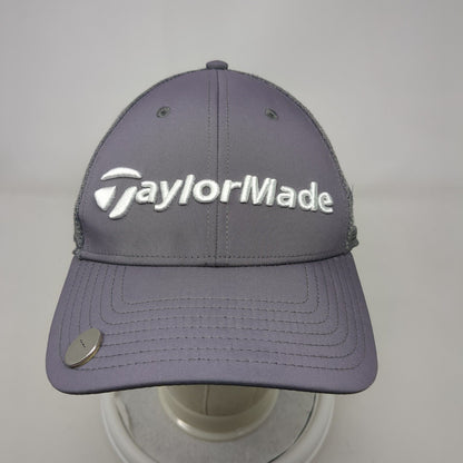 TaylorMade Fitted Mesh Back Trucker Hat Gray L/XL A-Flex Embroidered