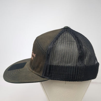 Otto Trucker Hat Black OSFM Copper Cloud Rain Gutters Mesh Snapback Flat Bill