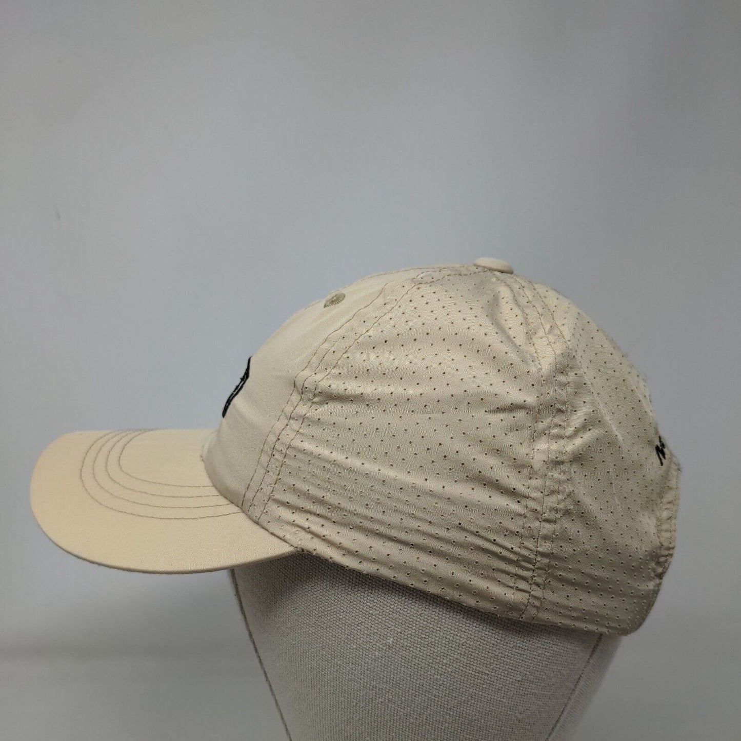 All 4 One McLane Strapback Hat Tan One Size Embroidered Port Authority