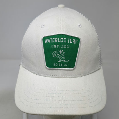 Pukka Trucker Hat White One Size Waterloo Turf Boise ID Snapback Mesh Patch