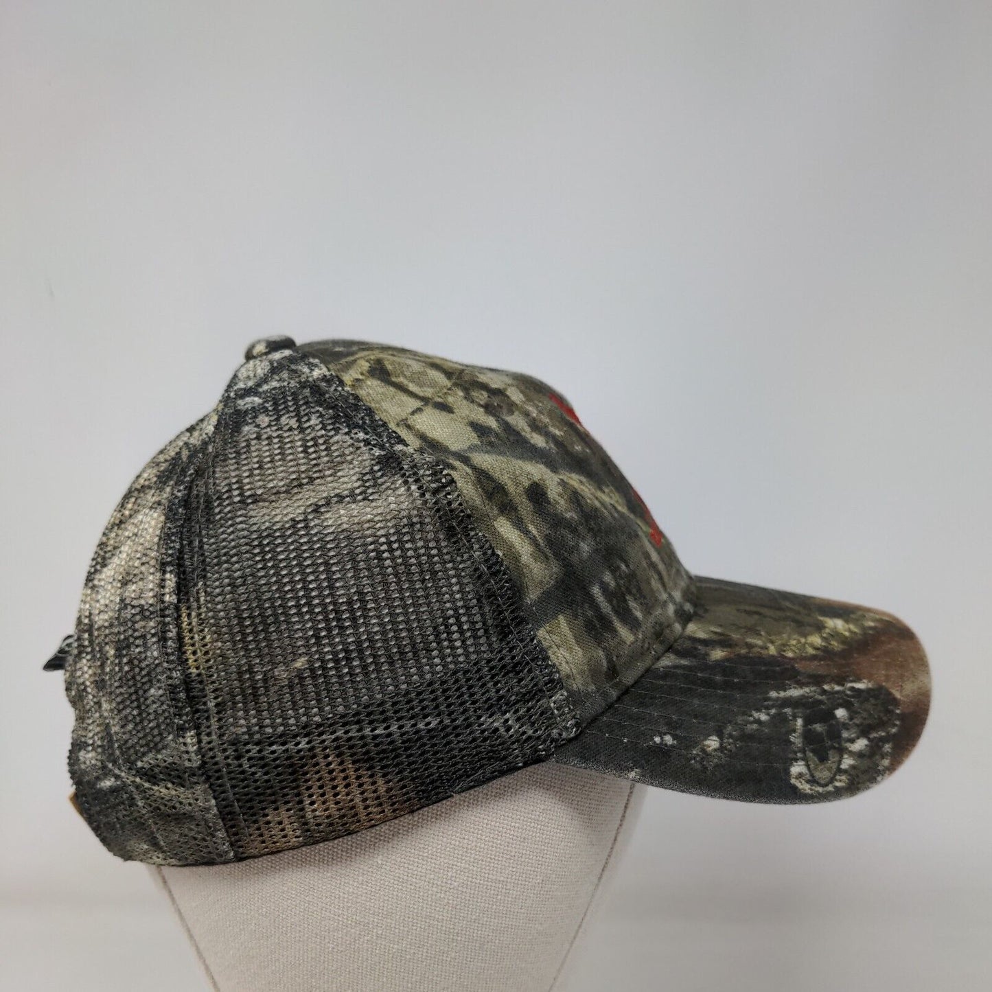 RK OIL LLC Strapback Mesh Back Trucker Hat Camo OSFM Embroidered