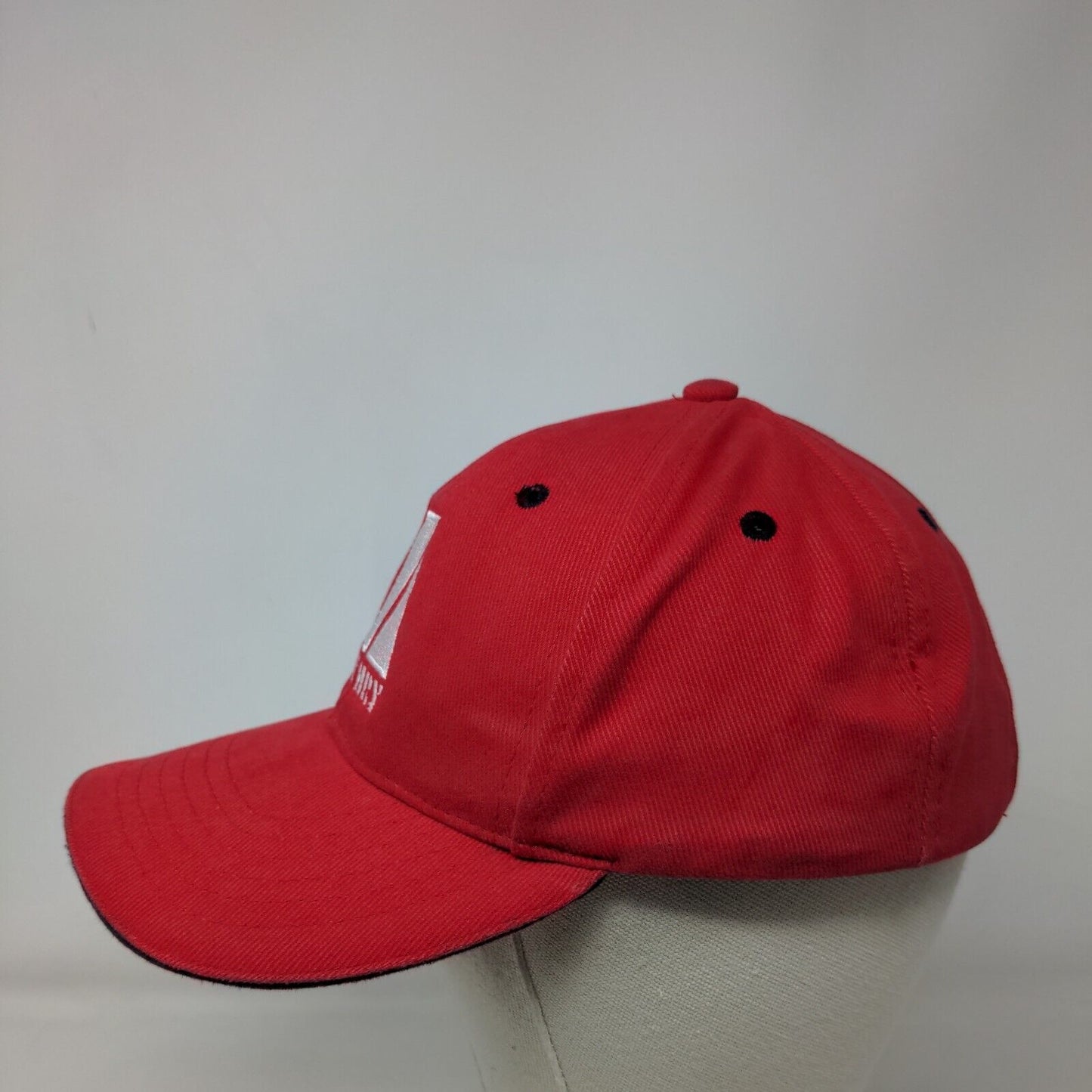 Zachry Slideback Hat Red One Size Adjustable Embroidered Vent Holes
