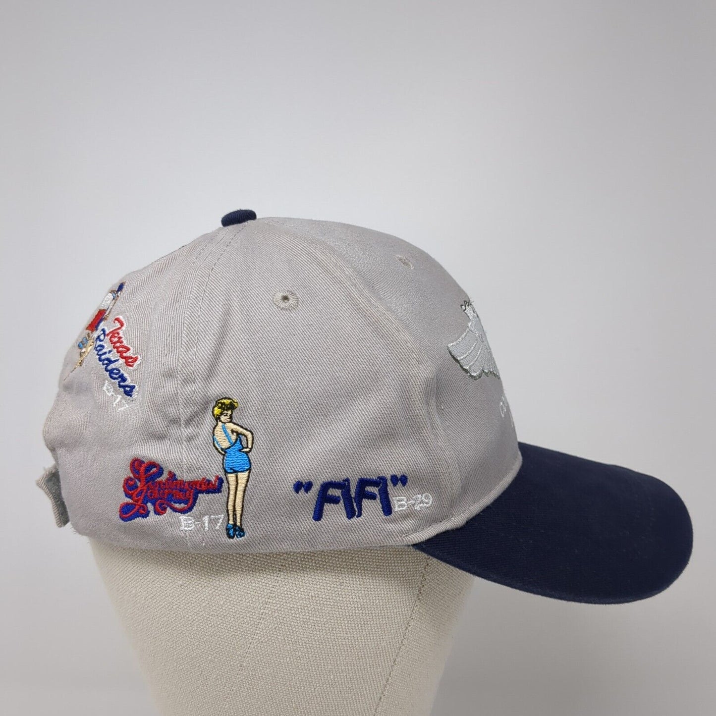 Ghost Squadron CAF Pin Strapback Hat Gray One Size Bomber Command