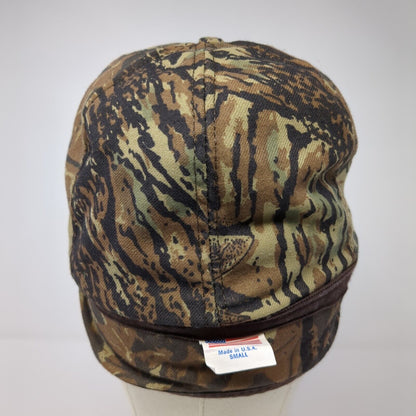 Vintage Cabela's Trapper Hat Camo Brown Green Madein USA Ear Flaps