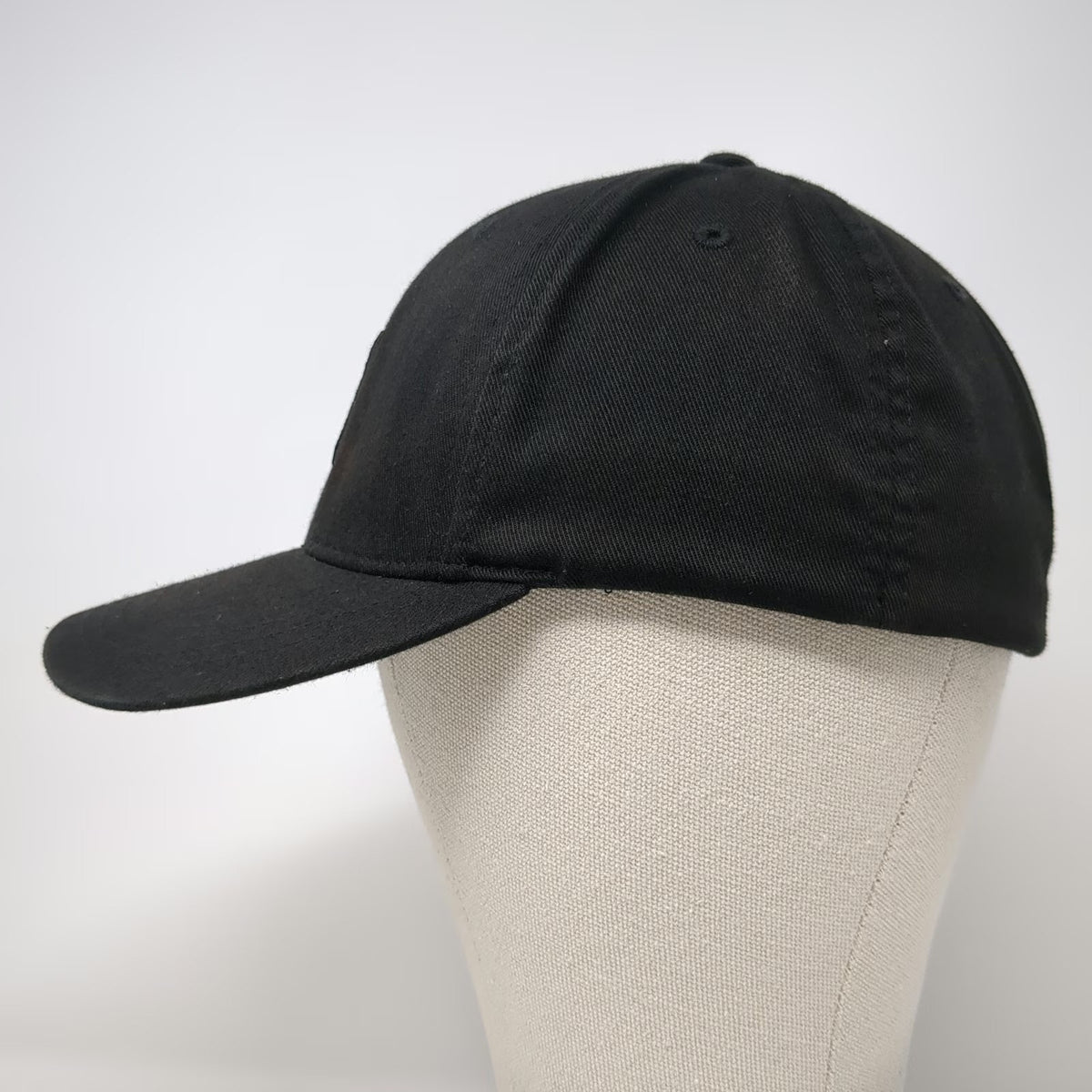 Hurley Baseball Cap Black M Flexfit Tonal Logo Curved Brim Stretch Fit Hat