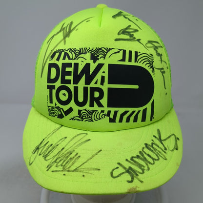 Cobra Trucker Hat Green One Size Dew Tour Autographed Signed Mesh Foam Cap