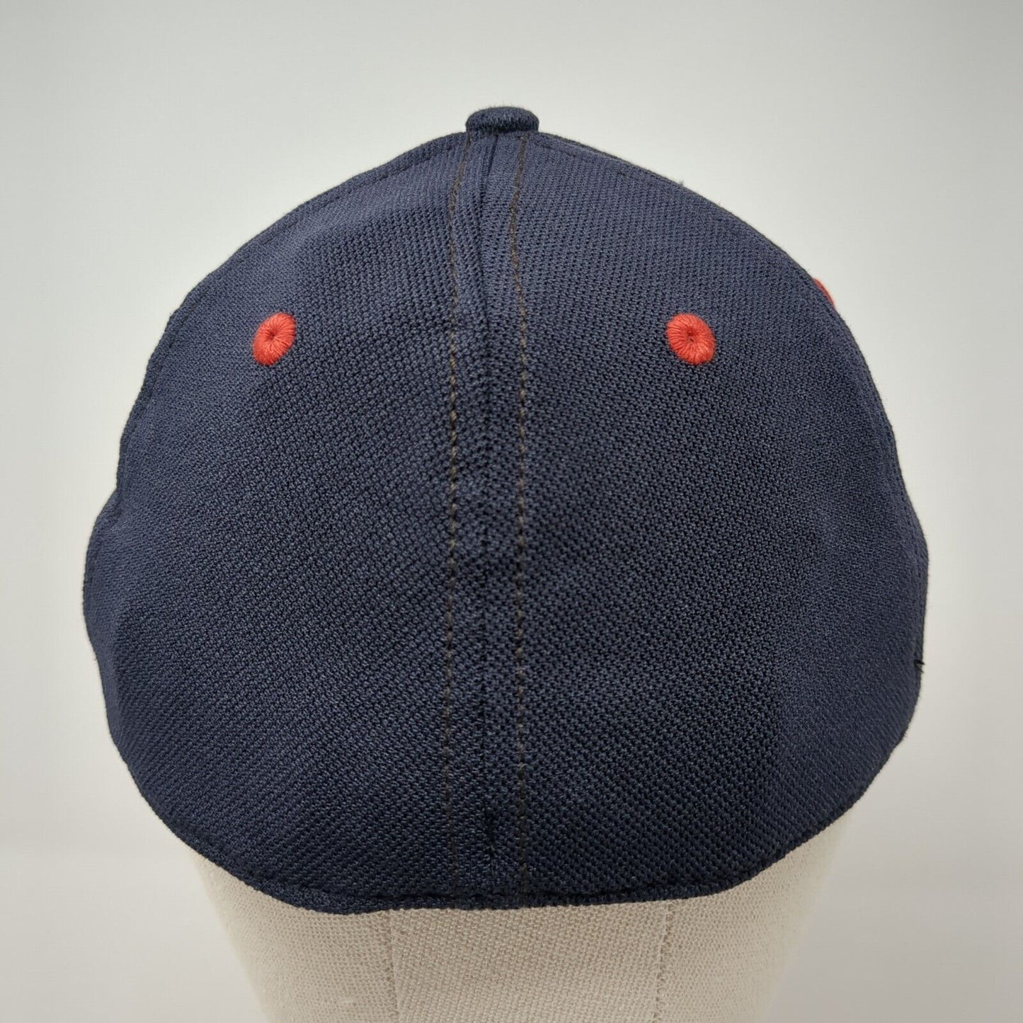The North Face Fitted Hat Blue S/M Embroidered Vented Holes 6 Panel Flexfit