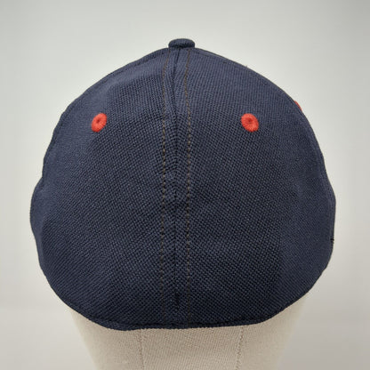 The North Face Fitted Hat Blue S/M Embroidered Vented Holes 6 Panel Flexfit
