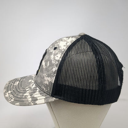 Bioworld Trucker Hat Gray Black One Size Digital Camo U.S. Army Snapback hat