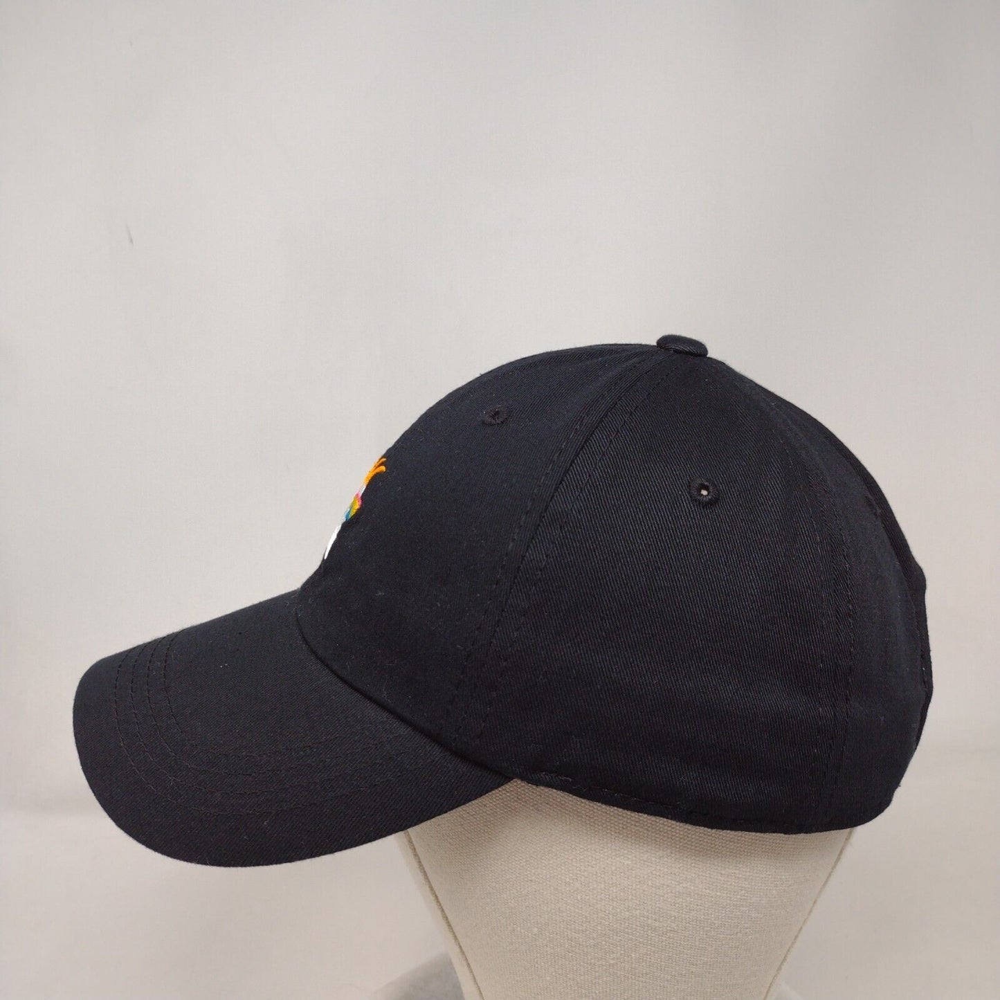 Chubbies Slideback Hat Black Embroidered Cockatoo Bird Logo 100% Cotton