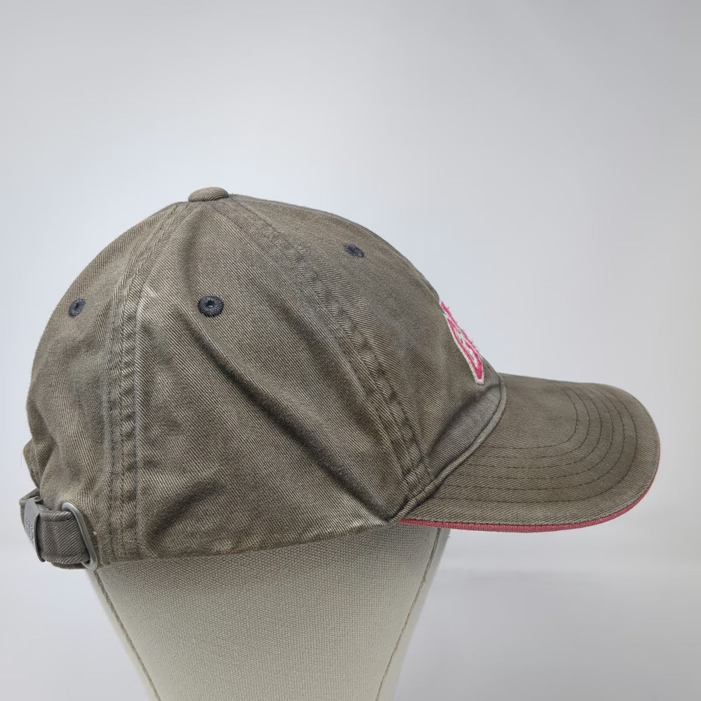 Gap Baseball Cap Brown Pink White L Adjustable Cotton Slideback Logo Hat