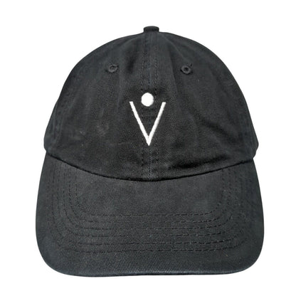 Velocity Slideback Hat Black One Size Adjustable Embroidered 6 Panel Cotton