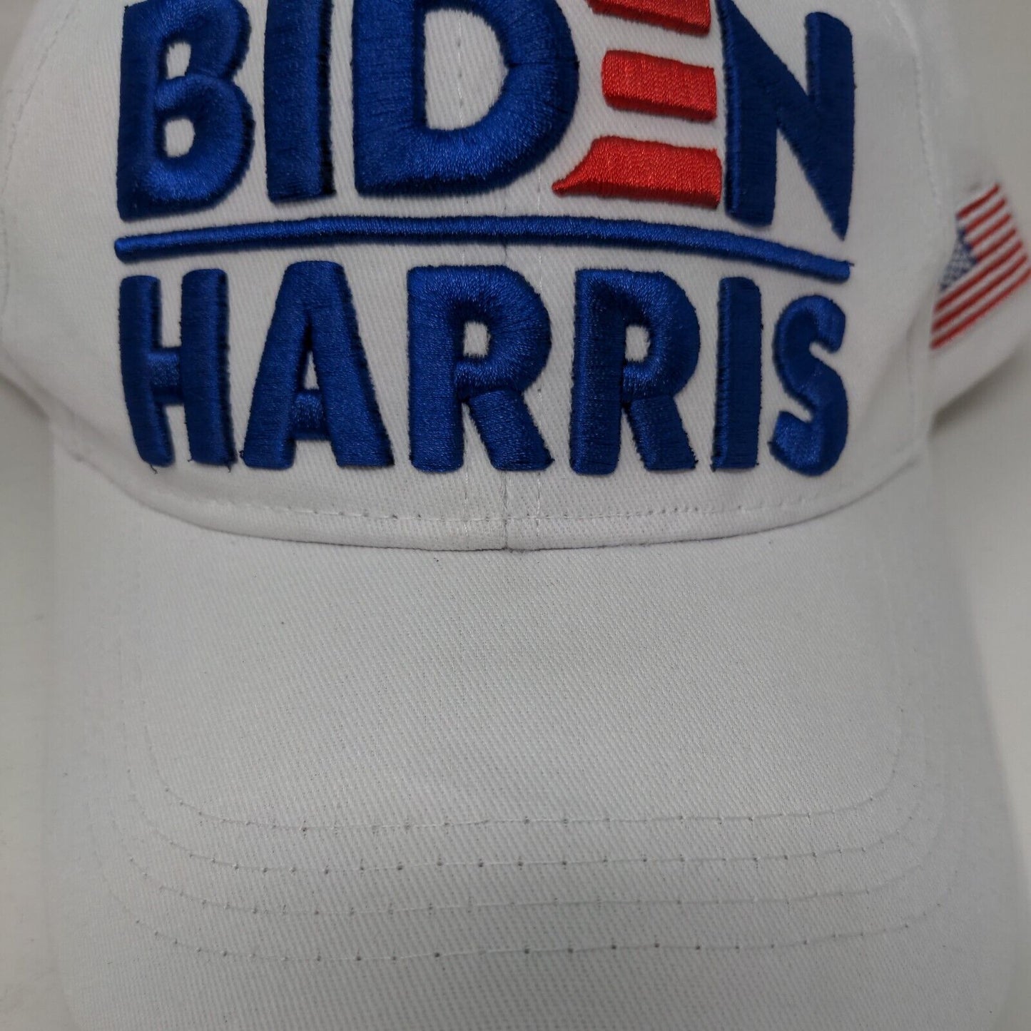 Biden Harris 46 Snapback Hat White One Size Adjustable Embroidered Patriotic