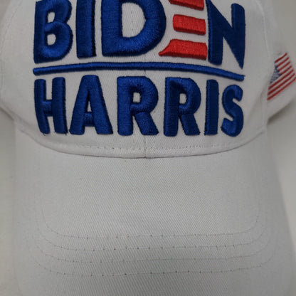 Biden Harris 46 Snapback Hat White One Size Adjustable Embroidered Patriotic