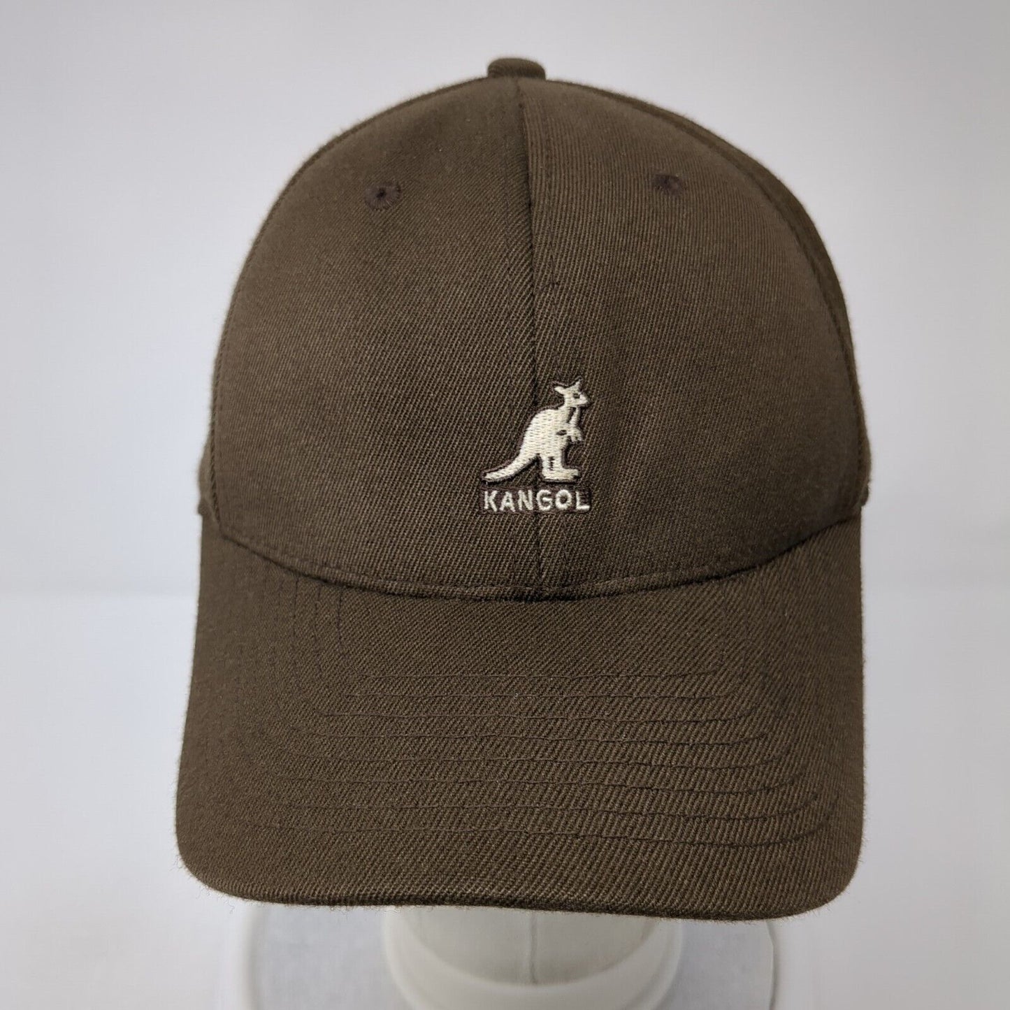 Kangol Kangaroo Fitted Hat Brown L/XL Embroidered Flexfit 6 Panel