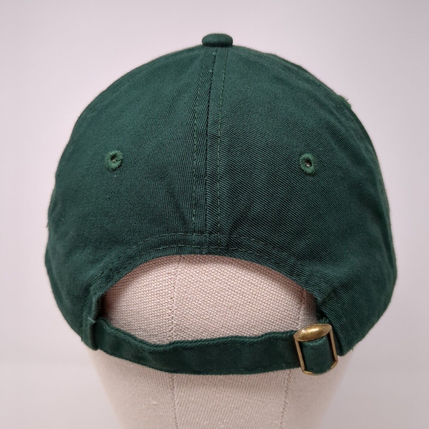 Double Win Slideback Hat Green One Size Adjustable Embroidered 6 Panel