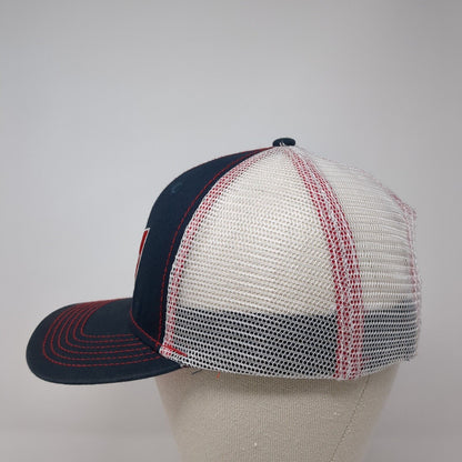 Budweiser Snapback Trucker Hat Blue One Size Adjustable Mesh Back Cotton