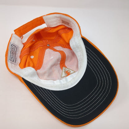 Poston Butte Strapback Hat Orange One Size Adjustable Breathable Troon Golf