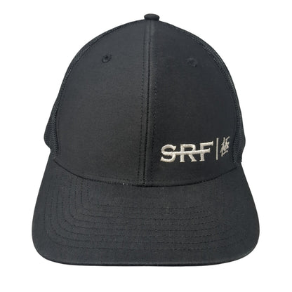 SRF Snapback Mesh Back Trucker Hat Black One Size Adjustable Richardson