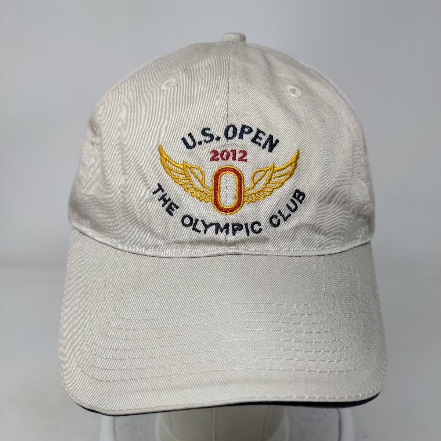 USGA Slideback Hat 2012 US Open The Olympic Club Tan Embroidered Logo Golf