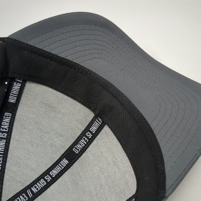 Gymreapers Trucker Hat Gray One Size Perforated Skull Performance Snapback