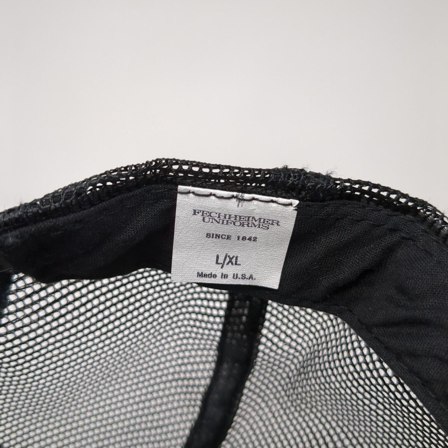 NHP Snapback Trucker Hat Black L/XL Mesh Back Fechheimer Uniforms