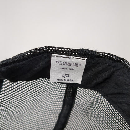 NHP Snapback Trucker Hat Black L/XL Mesh Back Fechheimer Uniforms