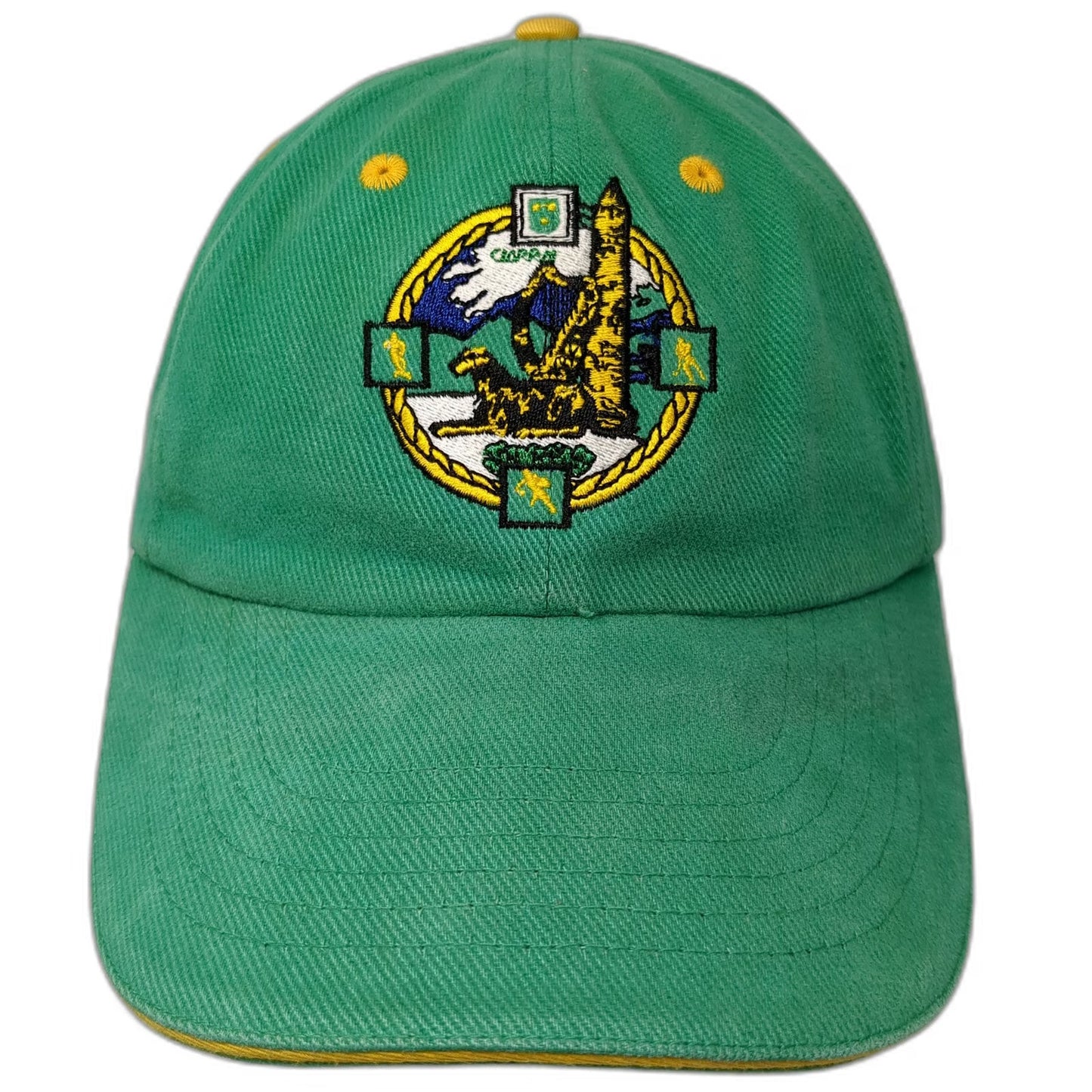 Baseball Cap Green One Size Kerry Ireland GAA Crest Embroidered Hat Slideback