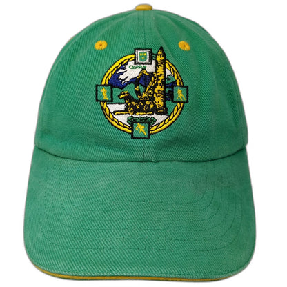 Baseball Cap Green One Size Kerry Ireland GAA Crest Embroidered Hat Slideback
