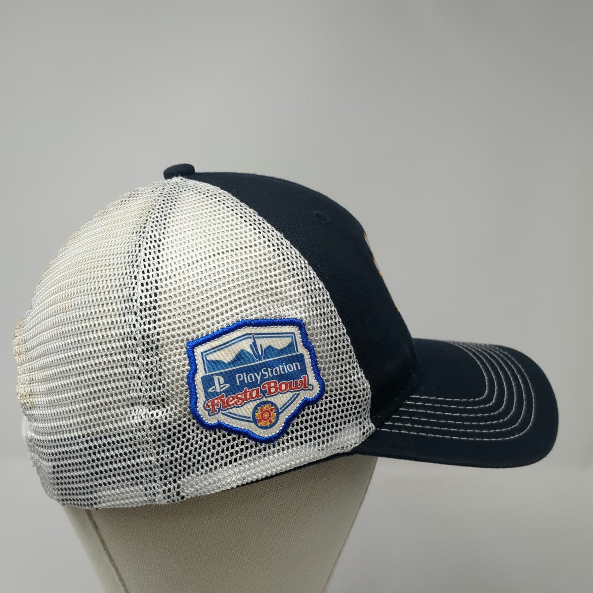 Notre Dame NCAA ahead Trucker Hat Blue White One Size Fiesta Bowl Snapback Patch