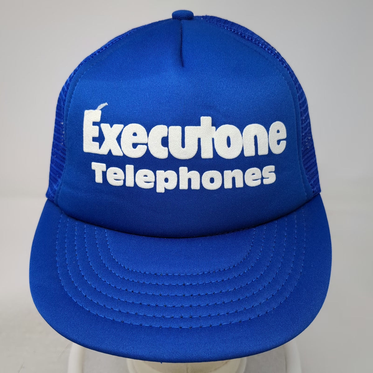 I/D/E/A inc. Executone Telephones Trucker Hat Blue Snapback Mesh Back Vintage
