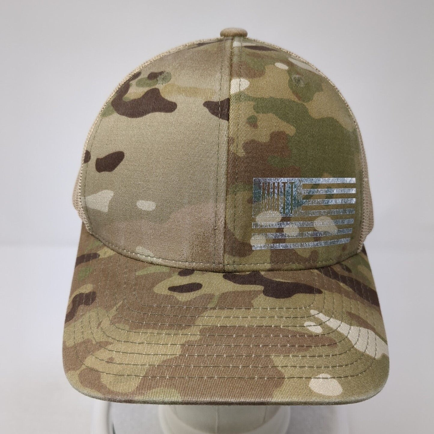 The Classics Yupoong Snapback Trucker Hat Camo One Size Mesh Back