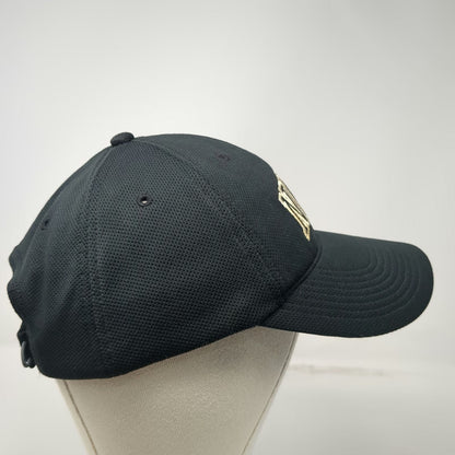 Nike Baseball Cap Black One Size Strapback Gold Embroidered Collegiate Logo Hat