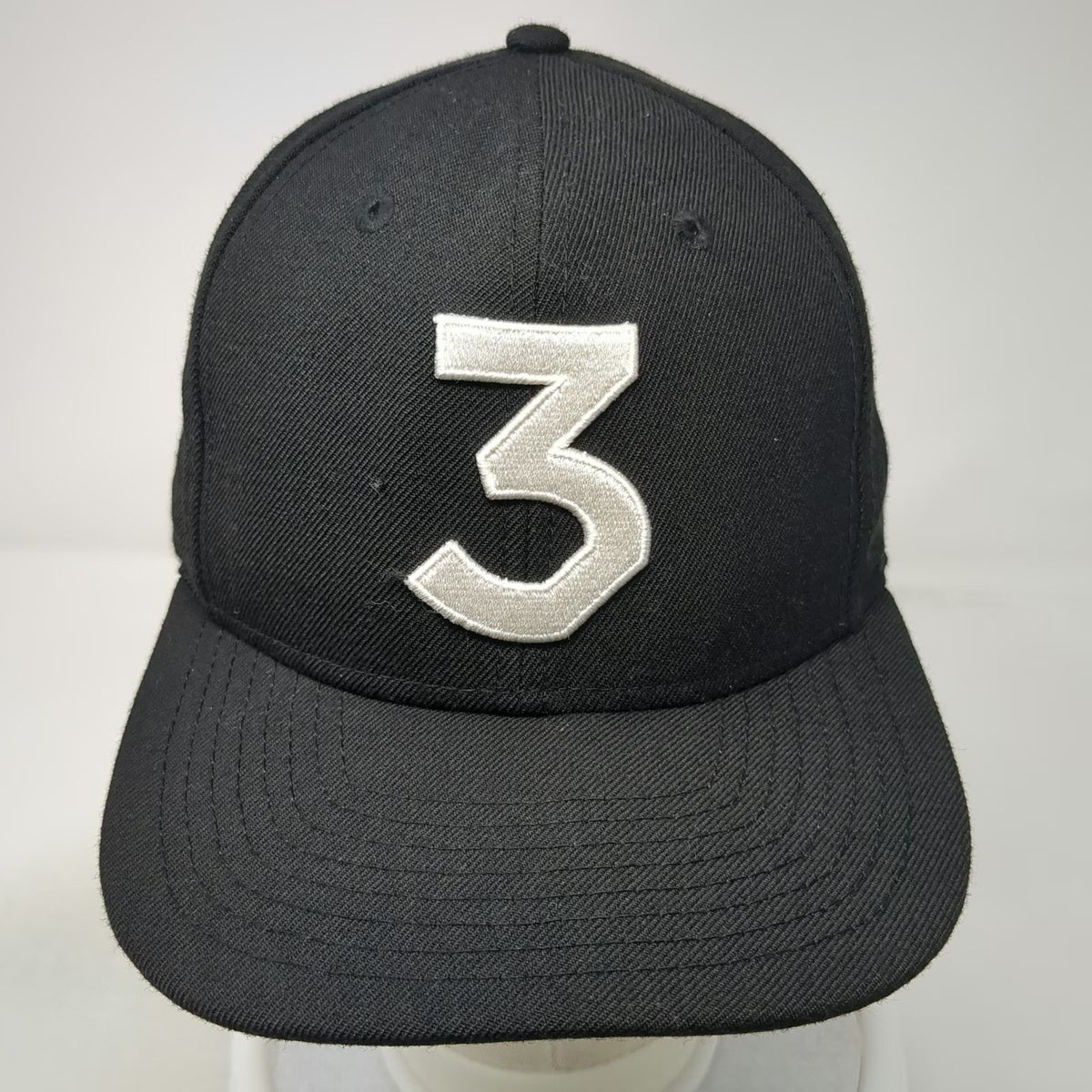 New Era Snapback Black OSFM Chance The Rapper 3 Wool Flat Bill Adjustable Hat