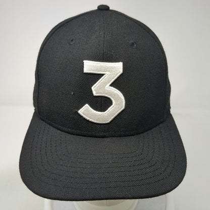 New Era Snapback Black OSFM Chance The Rapper 3 Wool Flat Bill Adjustable Hat