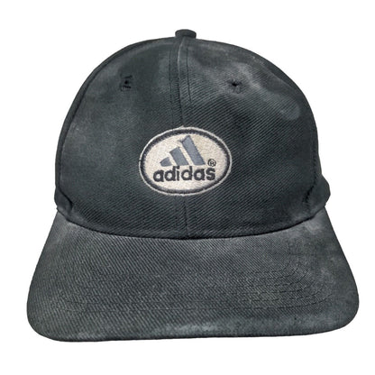 Adidas Snapback Hat Black OSFA Adjustable Embroidered 6 Panel Cotton