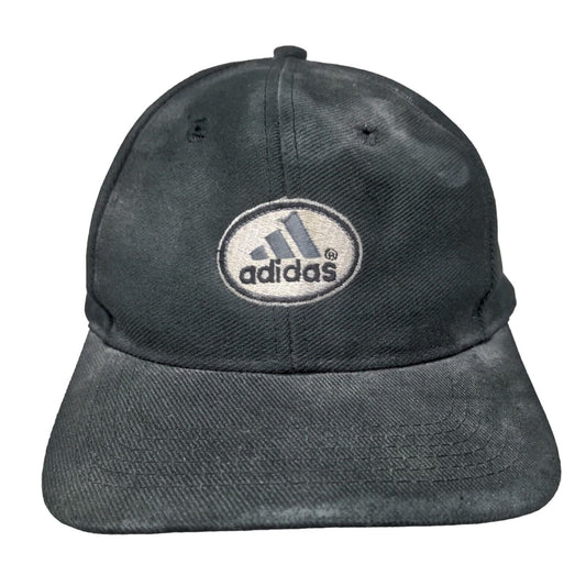 Adidas Snapback Hat Black OSFA Adjustable Embroidered 6 Panel Cotton